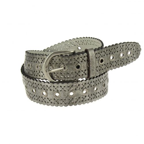 Ceinture femme oeillets et ajourés largeur 4,50, cm Arakel