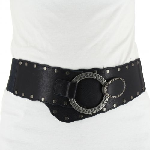 Woman Elastic Large studded waist belt VAITEA