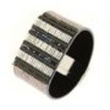 Bracelet Strass en acier, BH52-1 Marron