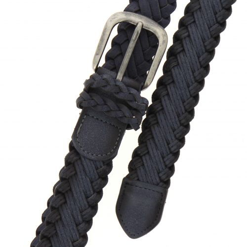 Ceinture similicuir tressé piqué pour femme et homme, HERNANIA