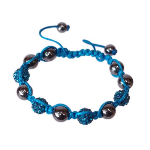 Shamballa Bracelet 4 beads, SIENNA