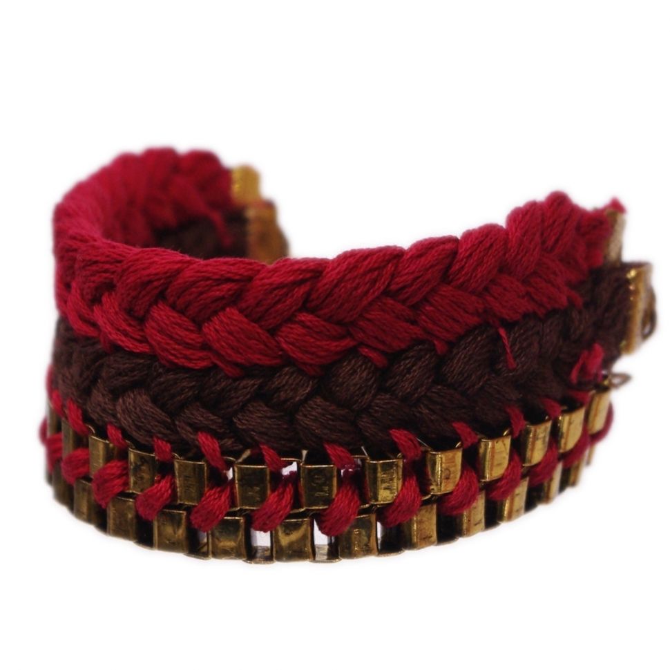 bracelet tressés en coton BT-022 Rouge - 1804-4471