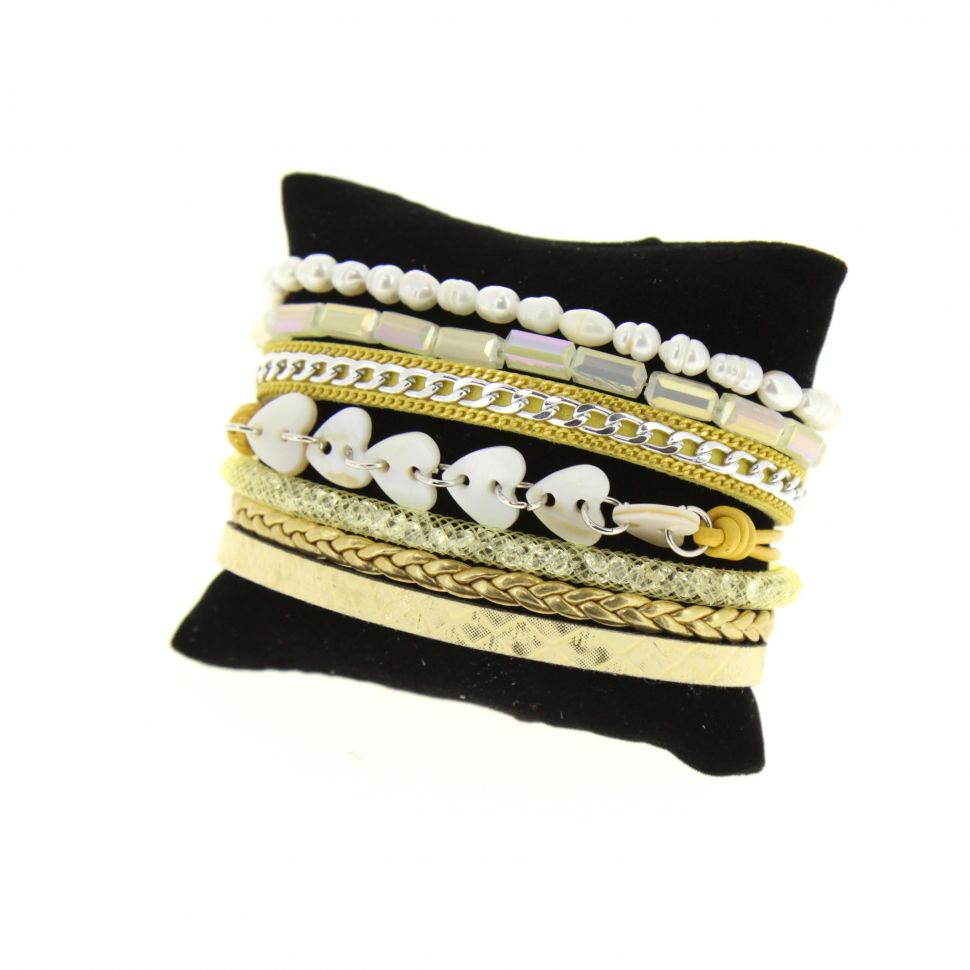 Mina-Amina leatherette bracelet