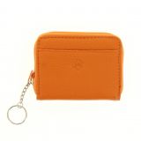 Leather Mini Wallet Holder Zip Coin Purse and card holder, MADDIE