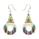 Boucles d'oreilles, nacre coloré Lolina