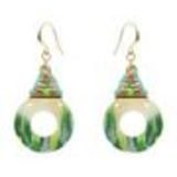 Boucles d'oreilles pendants à perles et strass, 9108 Doré