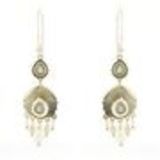 Boucles d'oreilles pendants à perles et strass, 9108 Doré