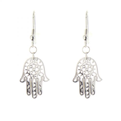 Boucles d'oreilles inoxydable "main de fatima" IRIS