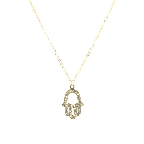 Collier acier inoxydable "Main de Fatima" Ashleen