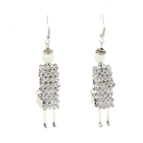 Boucles d'oreilles, coeur, strass, SZR-632B