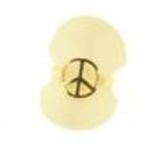 Ring "Peace and Love" yness in acciaio inox