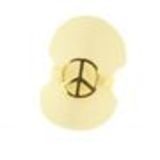 YNESS "peace and love" stainless steel ring