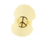 Bague "Peace and Love", acier inoxydable YNESS