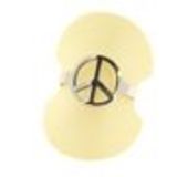 Ring "Peace and Love" yness in acciaio inox