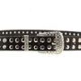 Rhinestone Genuine Leather Women Belt, PAOLINA