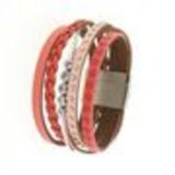 Bracelet manchette, en cuir MANOU