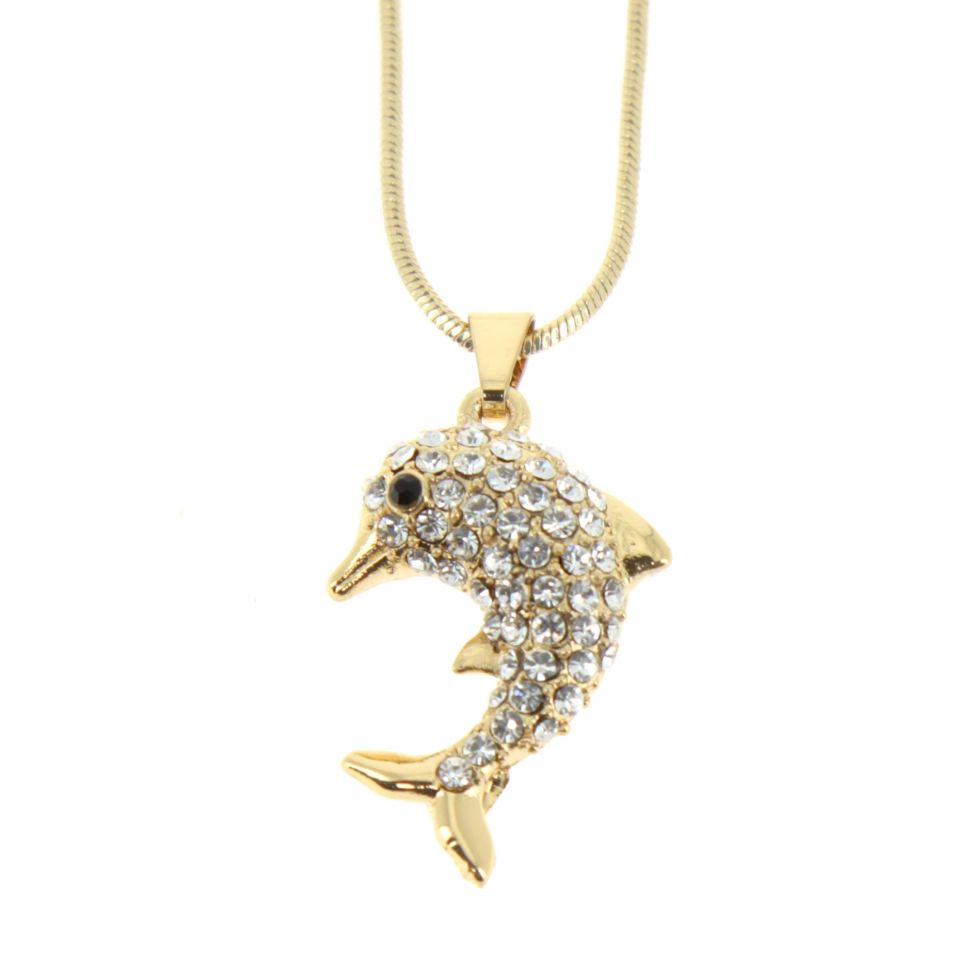 Collier à pendentif dauphin JUNO