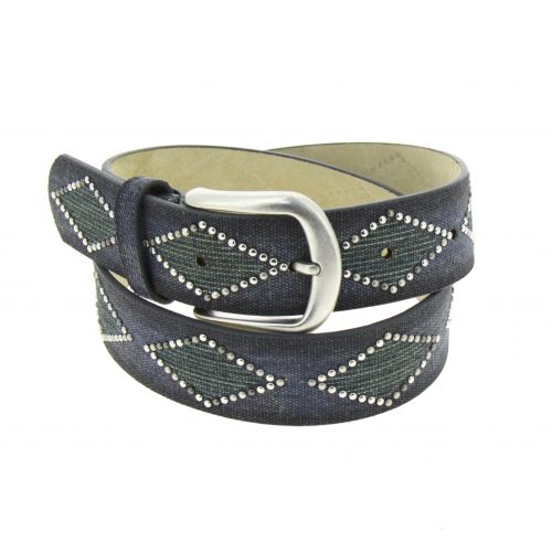 Denim Studded leather belt, KELLYA