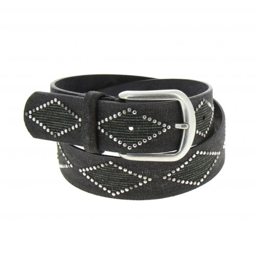 Denim Studded leather belt, KELLYA