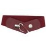 Wide Waist with Silver Buckle Elasticated Woman Belt ELVIRE