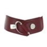 Wide Waist with Silver Buckle Elasticated Woman Belt ELVIRE