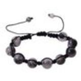 Bracelet shamballa Pierre, SAT-101 Noir - 1860-4748