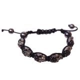 Damen Armband, Shamballa-Stil, Schädel, NILA