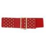 Golden Studded Wide Waist Elasticated Woman Belt, ROSE