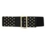 Golden Studded Wide Waist Elasticated Woman Belt, ROSE