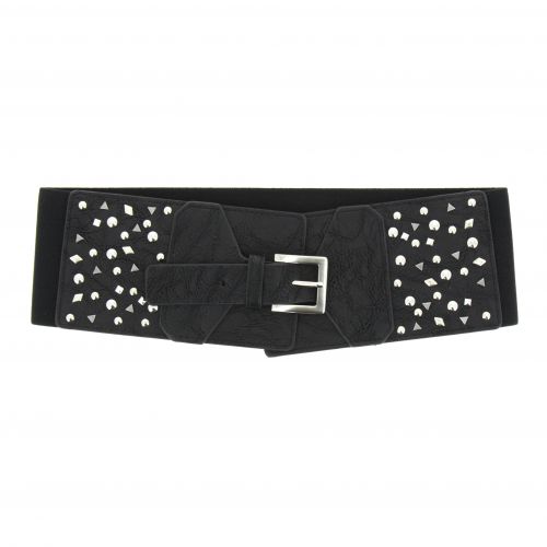 Ceinture stretch élastique large clouté ADELE