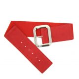 Wide, elastic and leatherette women's belt, VALERE