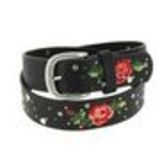 Embroidered Flowers Leather Women Belt, JESSY