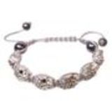 Bracelet Shamballa, 6 x Tête de mort,AOH-86 Gris clair - 1862-4756