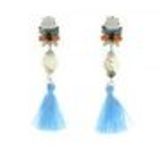 Boucles d'oreilles pompons et nacre Juno