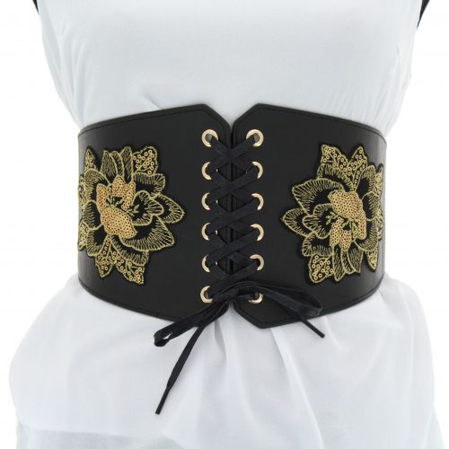 Ceinture stretch corset brodé KELIA