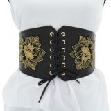 Embroidered Wide Waist Elasticated Woman Corset Belt, KELIA