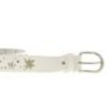 Embroidered Flowers Leather Women Belt, LANA