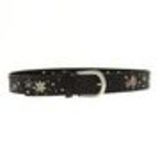 Embroidered Flowers Leather Women Belt, LANA