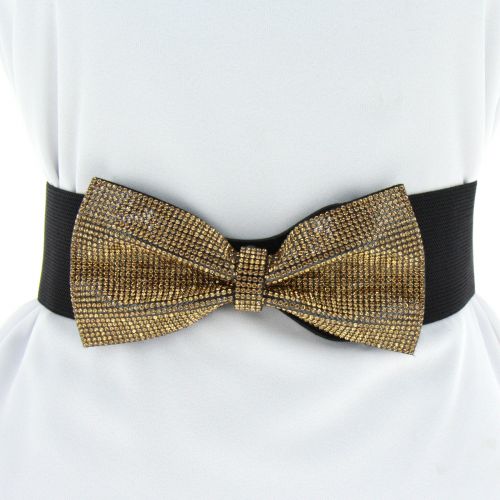 Crystal Rhinestone Bowtie Elasticated woman Belt, HAWA