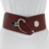 Wide Waist with Silver Buckle Elasticated Woman Belt ELVIRE