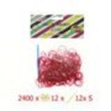 Lot de 2400 élastiques + 12 crochets + 144 Clips S - Pour métier à tisser