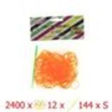 Lot de 2400 élastiques + 12 crochets + 144 Clips S - Pour métier à tisser