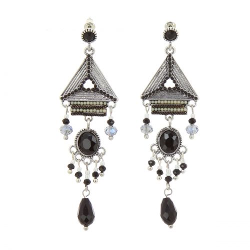 Boucles d'oreilles créole strass 50mm Gerda