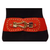 Wide studded elastic belt, FELICIANE