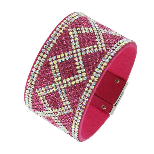 Armband Wildledermanschette strass JAYA