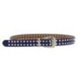 Rhinestone Genuine Leather Women Belt, PAOLINA