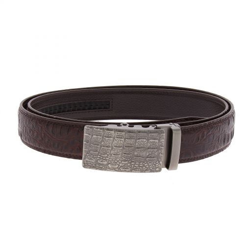 Ceinture homme motif Croco à boucle automatique, GUSTAVE