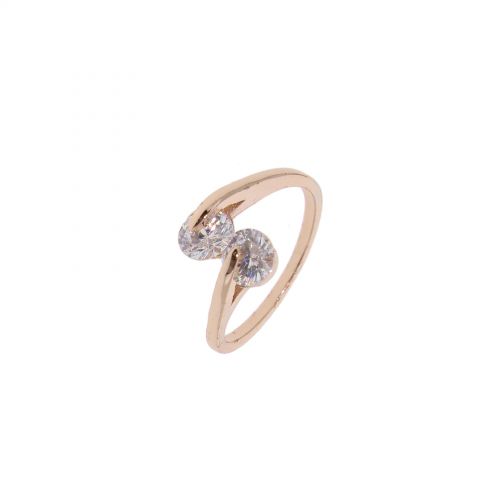 Anillo de cobre Diamante de imitación Cristal de Circonio dorado con oro, EYLINE