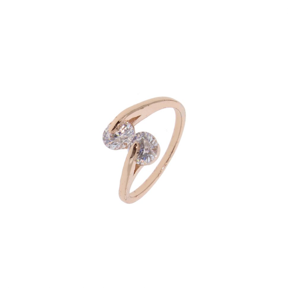 8499 rhodium rhinestones ring - color Golden