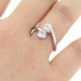 8499 rhodium rhinestones ring - color Golden